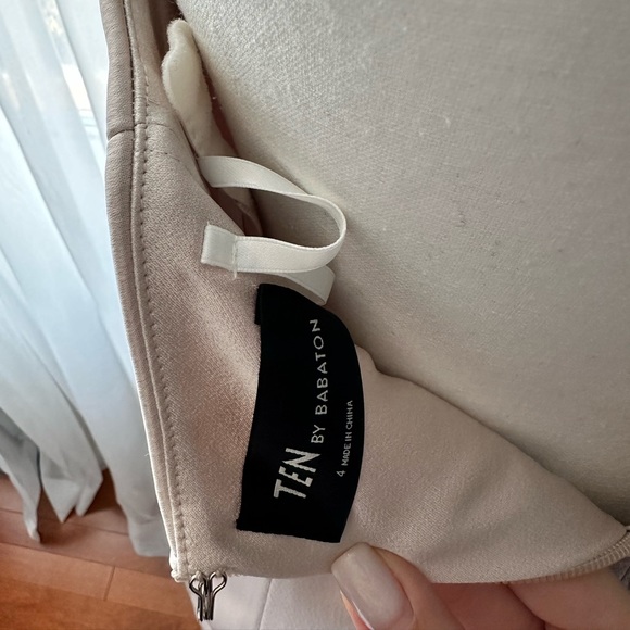 Aritzia Babaton Satin Mini Dress (NEW) - Champagne - Picture 5 of 7